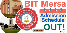 BIT Mesra Admission Schedule 2026 27